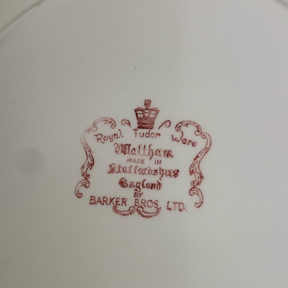 VTG Set of 2 Barker Bros Royal Tudor Ware Waltham 10" Plates Pair Transferware - Picture 7 of 14